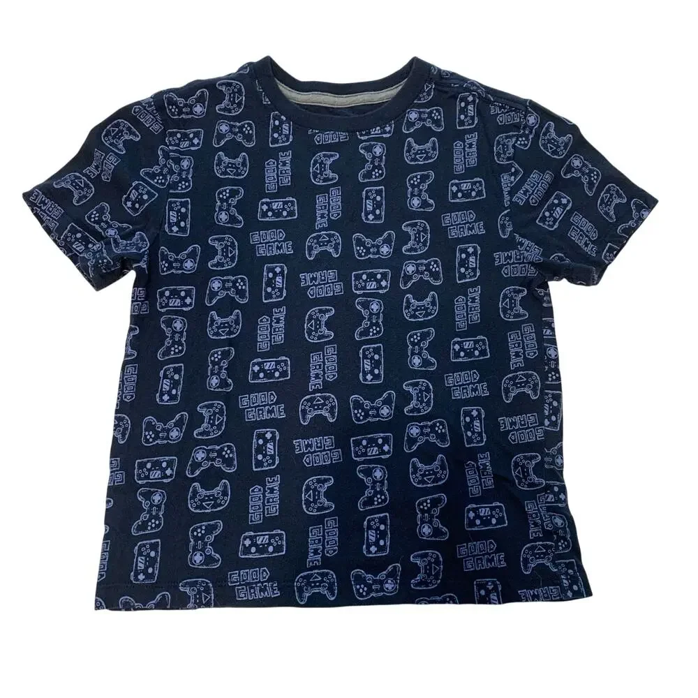 Old Navy Dark Blue Videogame Controller Graphic Tee